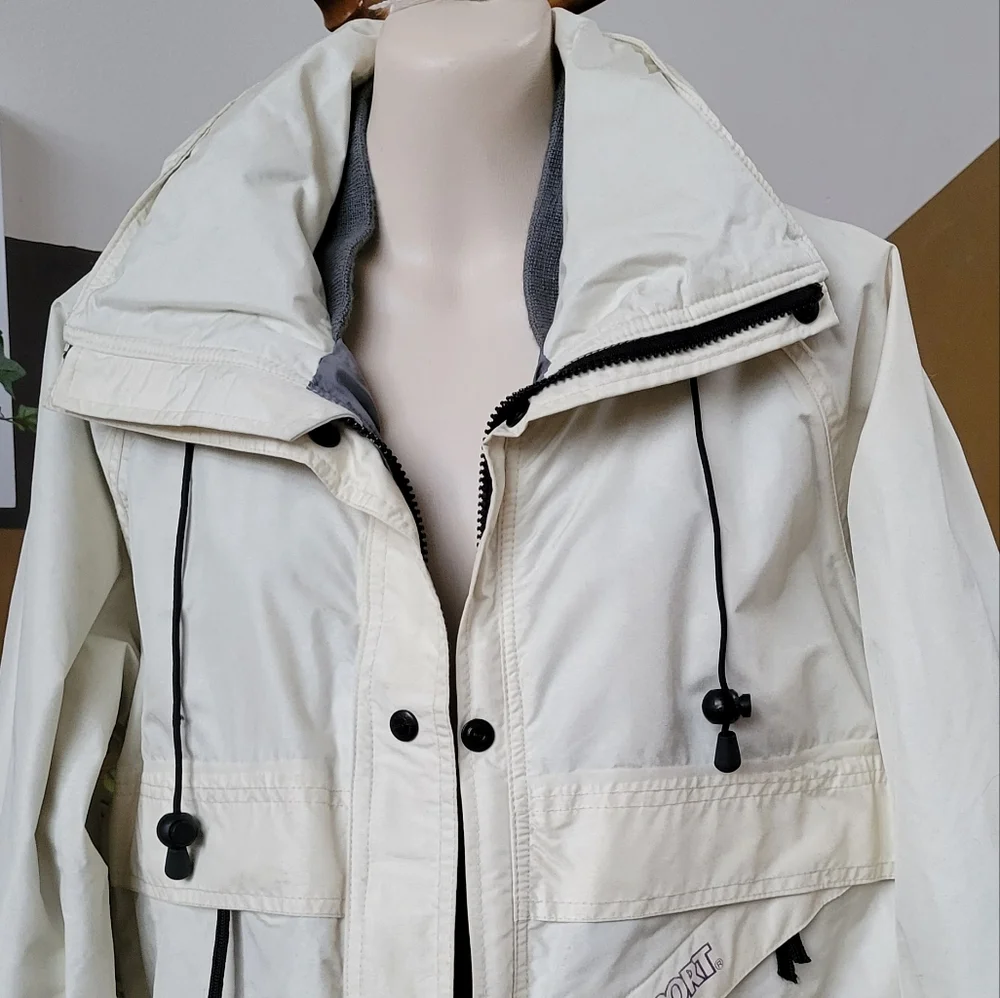 JanSport Opus 2 Jacket Cream Utility Hiking Cargo Coat Waterproof Breathable M - Picture 3 of 15